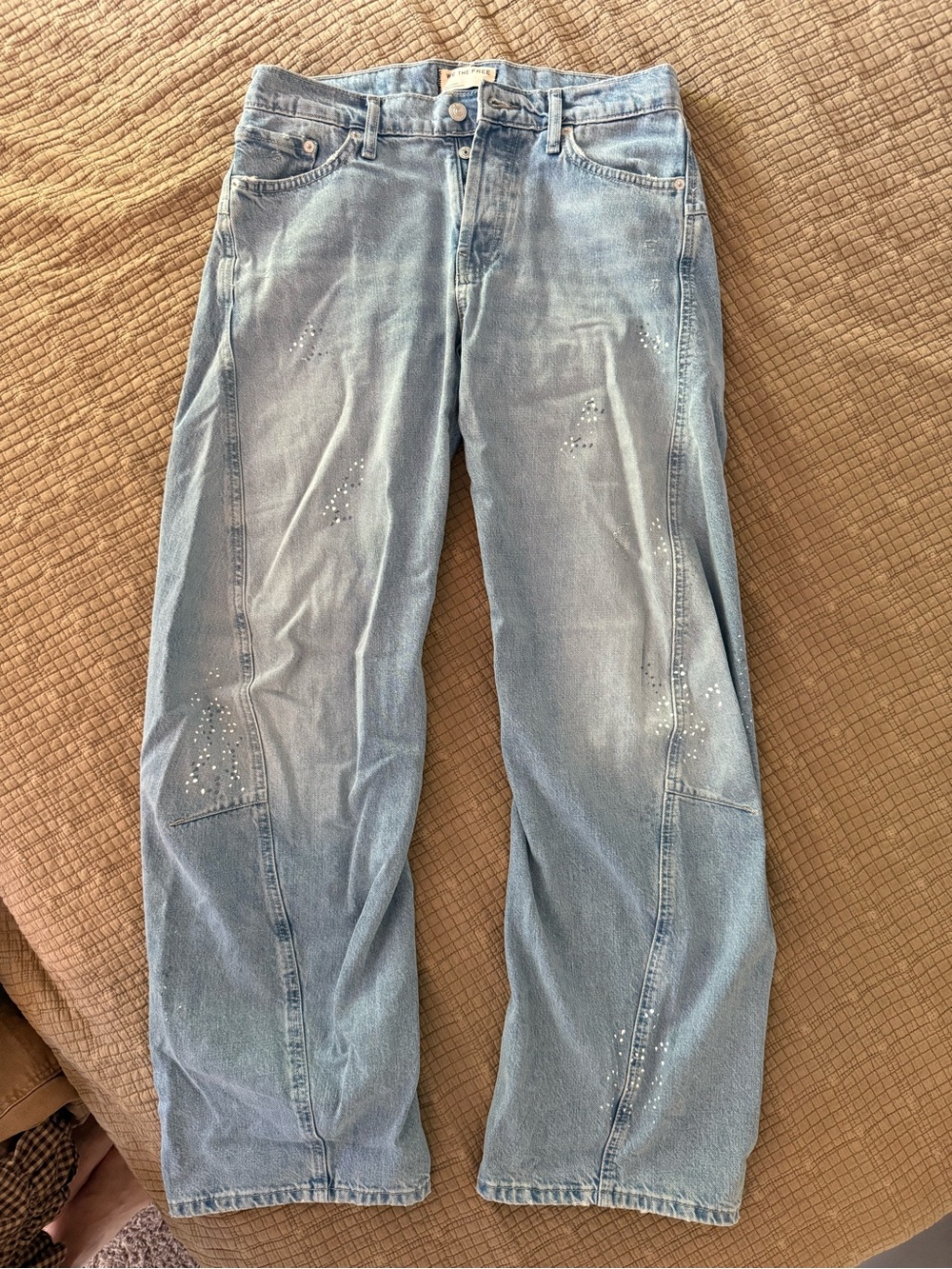 We The Free Fable Low-Rise Twisted Bowed Jeans - Picture 3 of 5